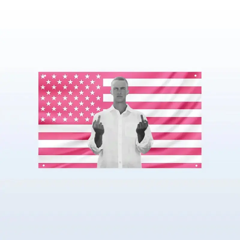Drew Starkey Pink Flag | Rafe Cameron Buzz Cut | Outer Banks Hot Guy Wall Decor | Pink American Flag Tapestry Y2K Indie Room Decor Wall Tapestry Home Wall Hanging Durable Decorative Tapestry Hanging Wall Art