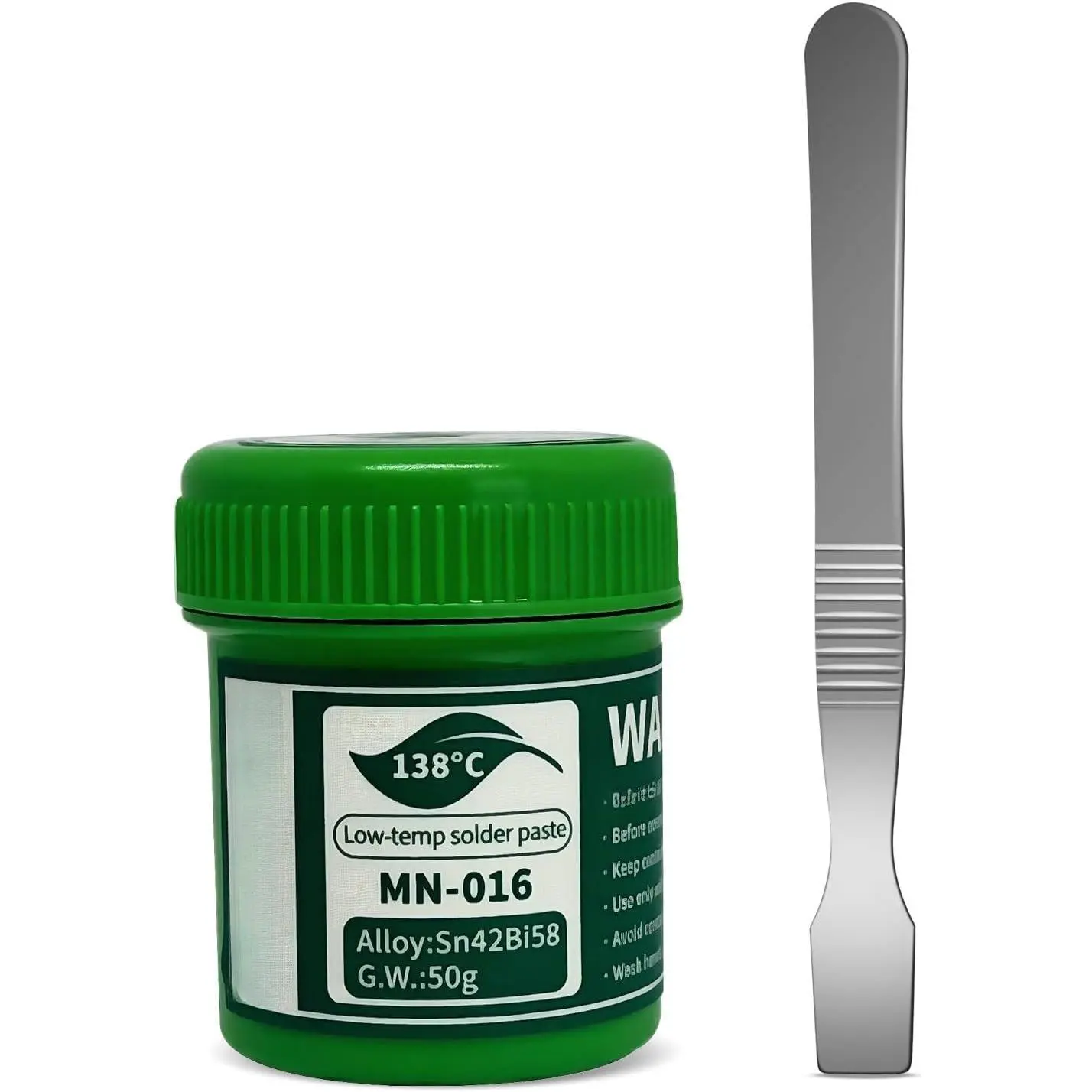 Sn42/Bi58 SMD Welding Paste138°C Low Temperature   No Clean Solder Paste For Phone Component Repair (MN-016 50g) (1.76, Ounces)