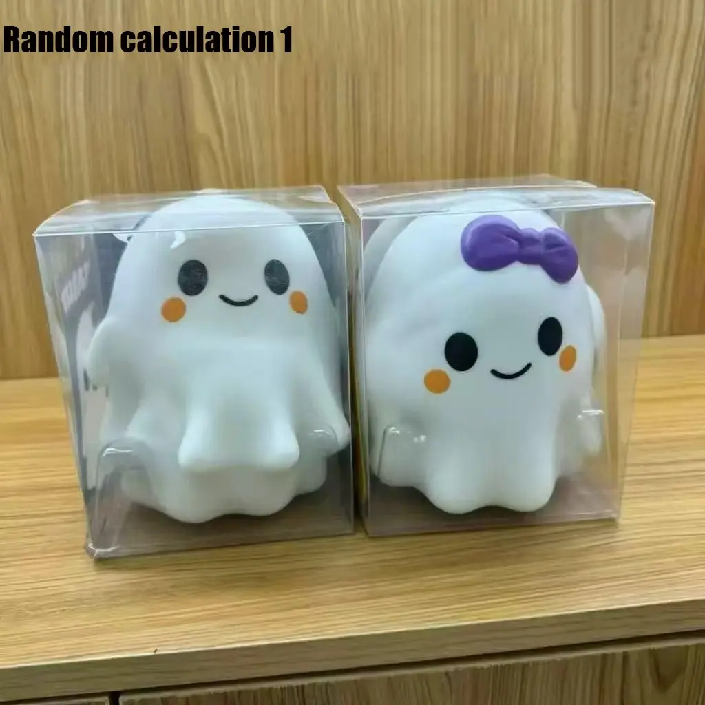 Halloween Ghost Stress Relief Toy, Slow Rebound Funny Mallow Candy, Perfect for Halloween Decor, Fans, Squeezing, Soft and Plush, Slow Rebound Squishies