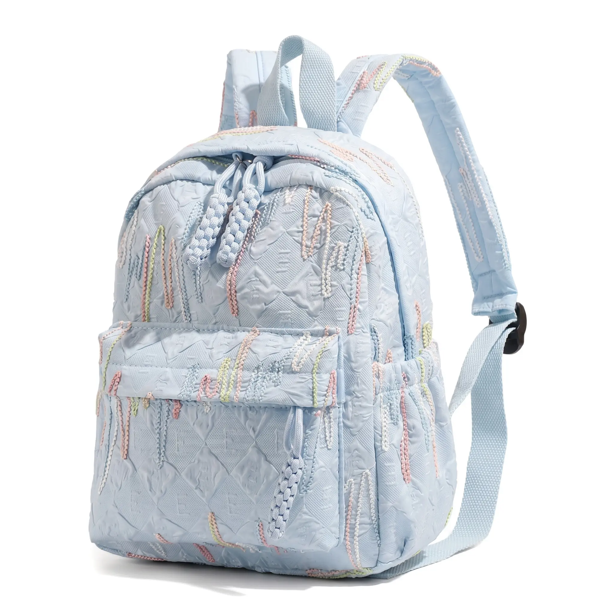 Chic Plain Stitched Backpack for Girls & Teens, Casual Unisex Oxford School Bag for Travel, Fits 13-Inch Laptop, Backpacks For Girls, Oxford Fabric, Stitched Look, School Backpack tiktokshopbacktoschool