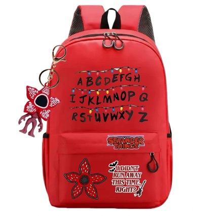 Stranger Things Backpack USB ChargingBackpack for Male and Female Students Fashionable and Versatile, Large Capacity