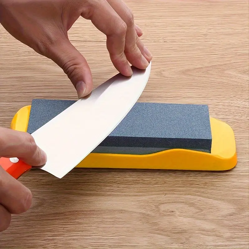 Premium Double-Sided Whetstone Sharpener - High Hardness, Anti-Slip Base for Safe & Easy Sharpening - Perfect for Home Kitchen & Food Truck Use