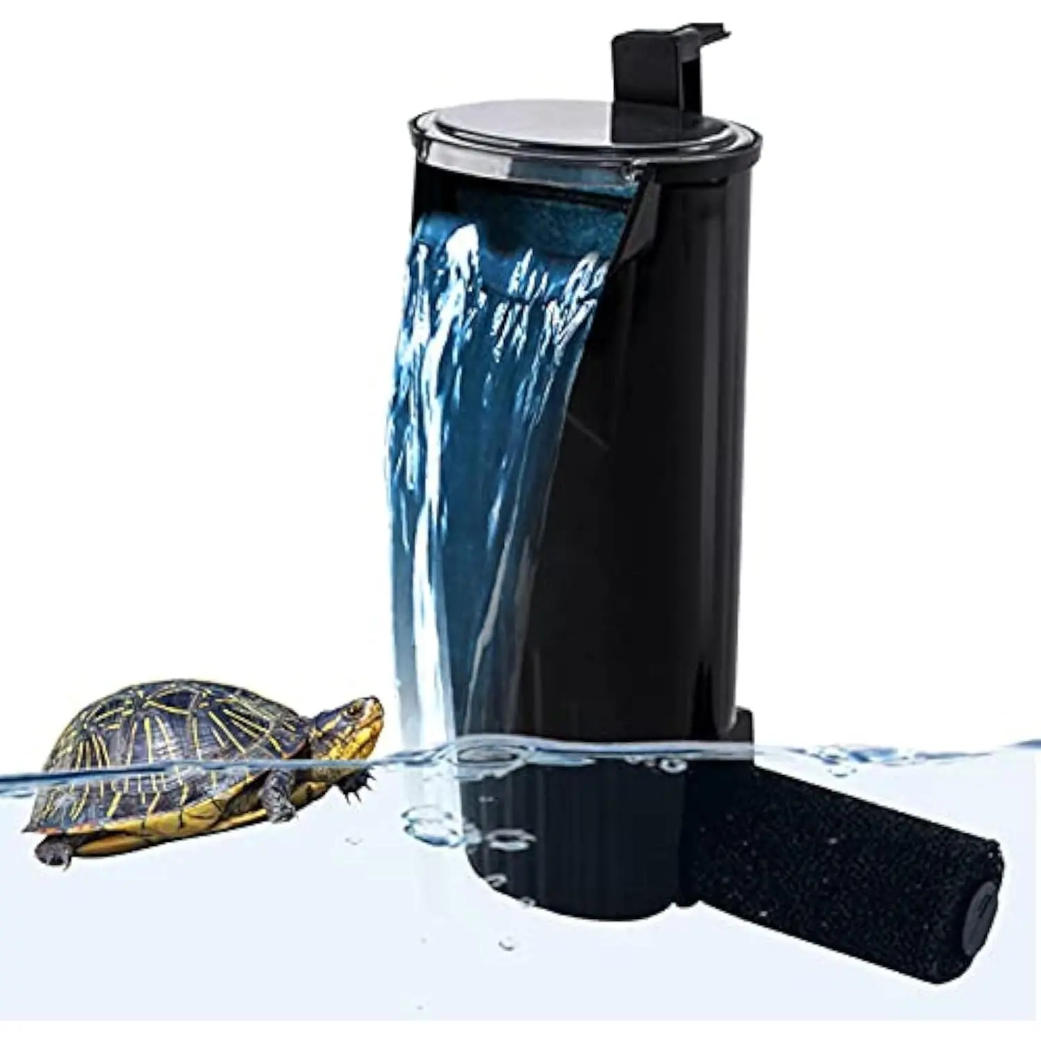 Aquarium Internal Filter 3 to 20 Gallons, for Turtle Tanks, Reptiles, Amphibians, Frog, Cichlids, Newt or Fish