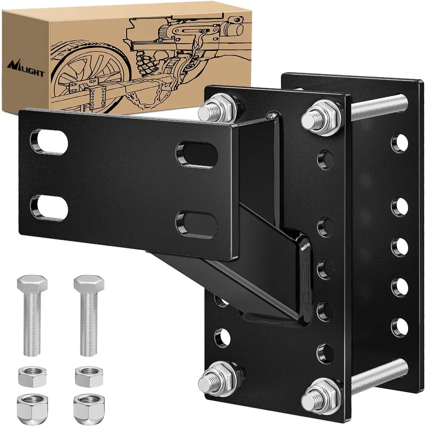 Nilight Spare Tire Carrier Trailer Spare Tire Mount Boat Trailer Carrier Bracket Utility Trailer Accessories Fits 4 & 5 & 6 Lugs Trailer Wheels on 4" 4.5'' 4.75'' 5'' and 5.5'' Bolt Patterns 150 Lbs Truck Stuff Vehicle