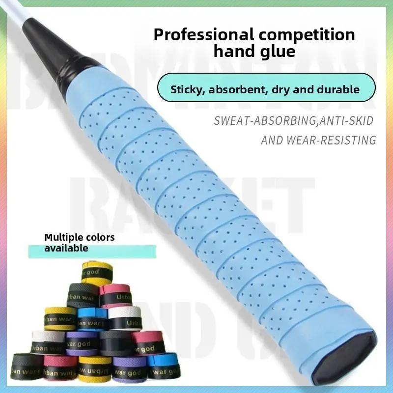 5pcs Random Color Badminton Grip Tape, Anti-Slip Sweat Absorbent Wrap, Universal Handle for Tennis/ping Pong/fishing Rods
