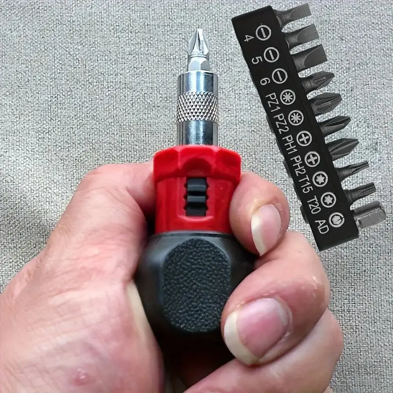 Mini Multi-Function Ratchet Tool Set, Includes Drill Bit, Interchangeable Screwdriver, Durable Home Manual Tools, Halloween Christmas Special