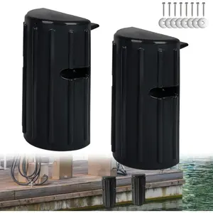Dock Bumpers,Dock Fenders Bumper,Marine Boat Dock Bumpers,Inflatable Dock Protection for Docking Includes Mounting Hardware（White/Black/Grey）
