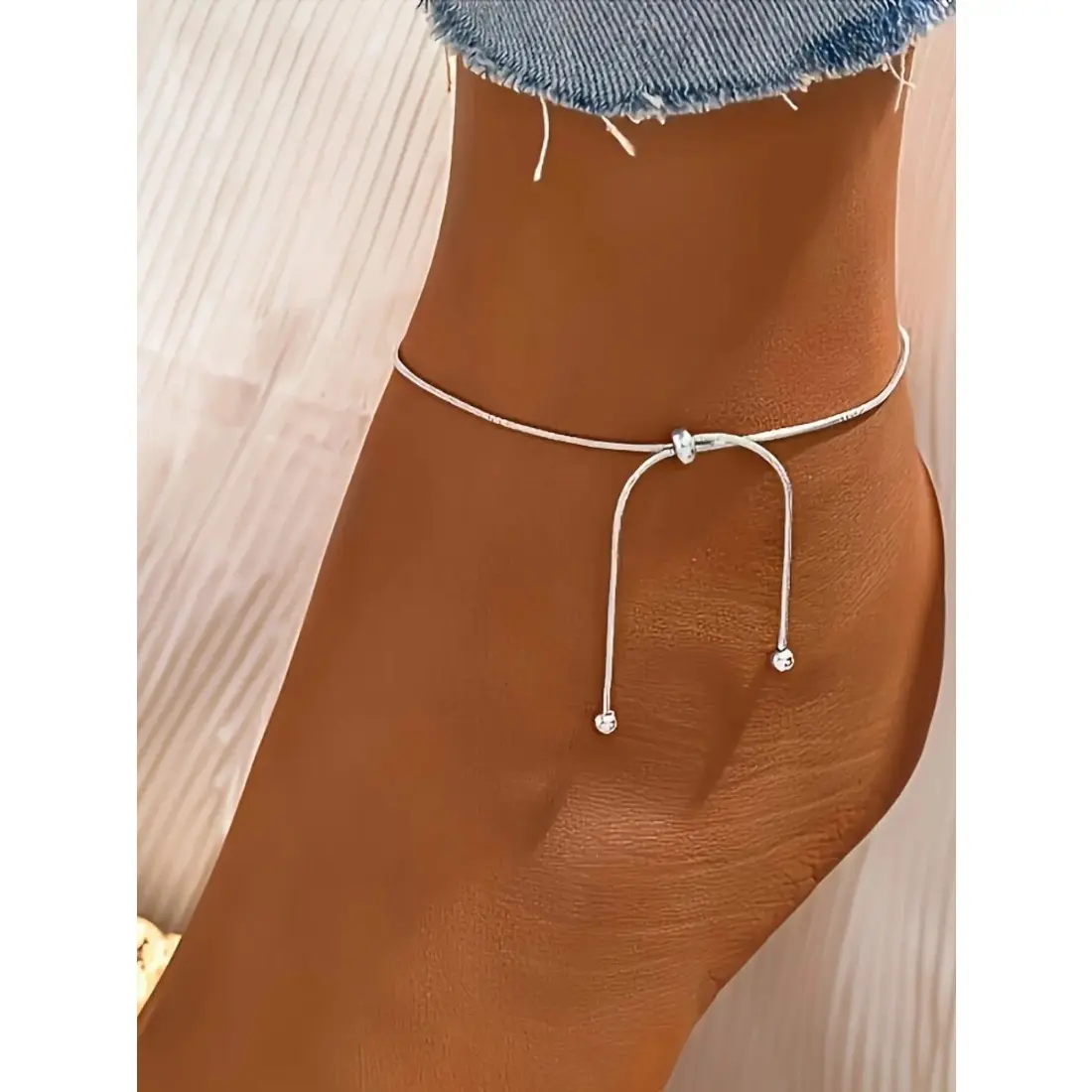 Women's Elegant Minimalist Anklet, Exquisite Trendy Anklet, Dainty Adjustable Anklet, Chic Gorgeous Body Jewelry As Gift for Girlfriend, Elegant Accessory