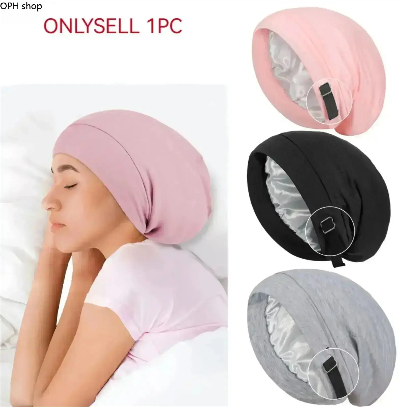 Plain Polyester Sleep Mask for Women & Men, Soft Breathable Light-Blocking Sleep Aid with Adjustable Anti-Knot Strap for Travel, One Size