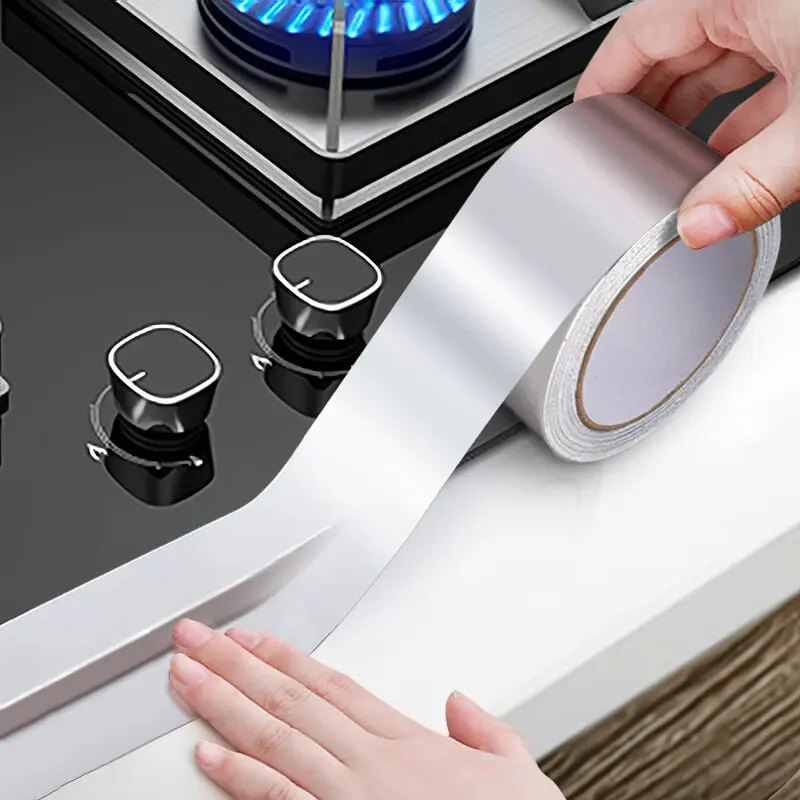 Heavy‑Duty Aluminum Foil Tape with Release Liner, High‑Temp Fire‑Resistant Anti‑Aging Self‑Adhesive Die‑Cuttable Foil Tape for HVAC Duct, Pipe Insulation & Industrial Sealing Projects