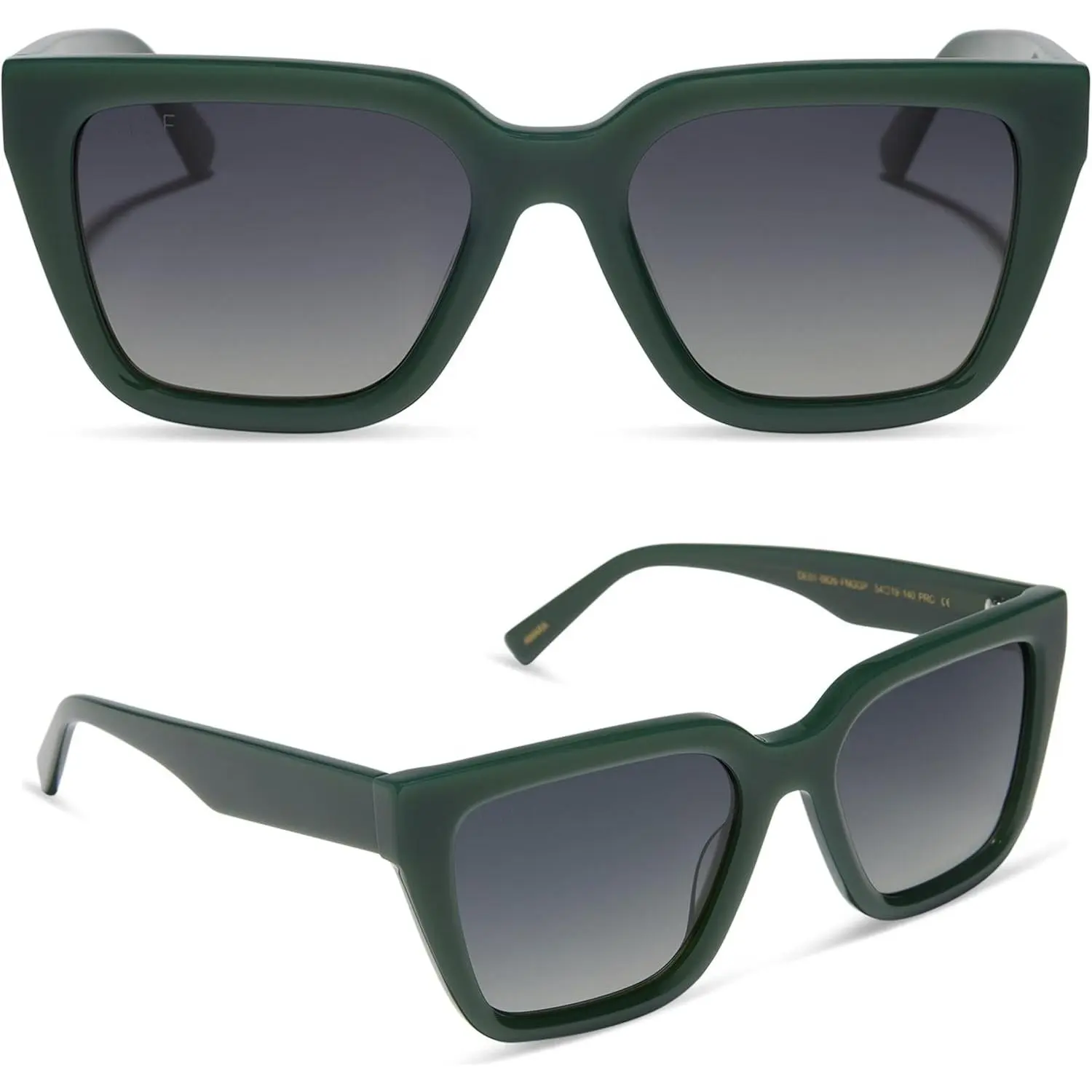 Amara Square  Sunglasses for Women |  UVA/UVB Protection | Polarized Lenses,  UV400 Protection, Hand Cut Acetate Frame, 54mm Lens Width, Protective Case Included, Everyday Wear