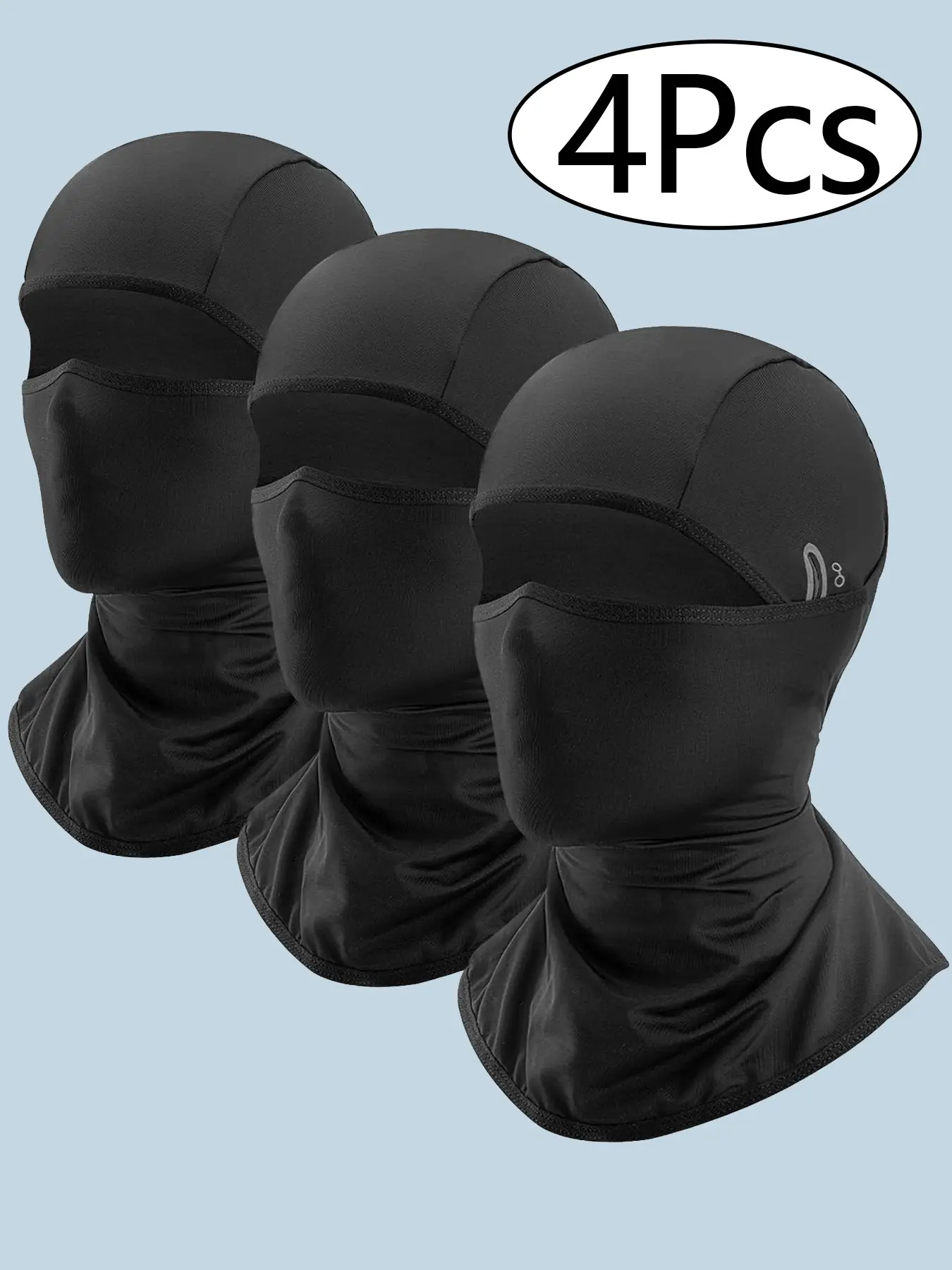 3 Pcs Balaclava Mesh Mask Full Head Airsoft Face Protector, Ninja style, Balaclava Full Face Mask Ski Mask UV Protection Cover Motorcycle Full Face Mask for Men Women Outdoor Sports, Motobike Riders Gear, 4 season use for airsoft wargame hunting