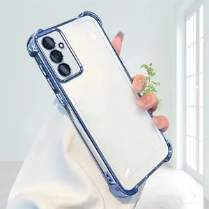 Phone Case - Suitable for Samsung A26 A36 A56 A15 A34 A35 A55 A56 5G/4G Four-Corner Anti-Drop, Shockproof Electroplating TPU Transparent Phone Case