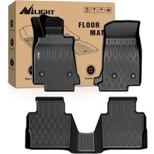 Nilight Custom-Fit TPE Automotive Floor Mats for Cadillac CT5 (2019-2024) - All-Weather, Heavy-Duty, Waterproof Car Mats, Clip-In Car Interior Accessories, Floor Mats For Car