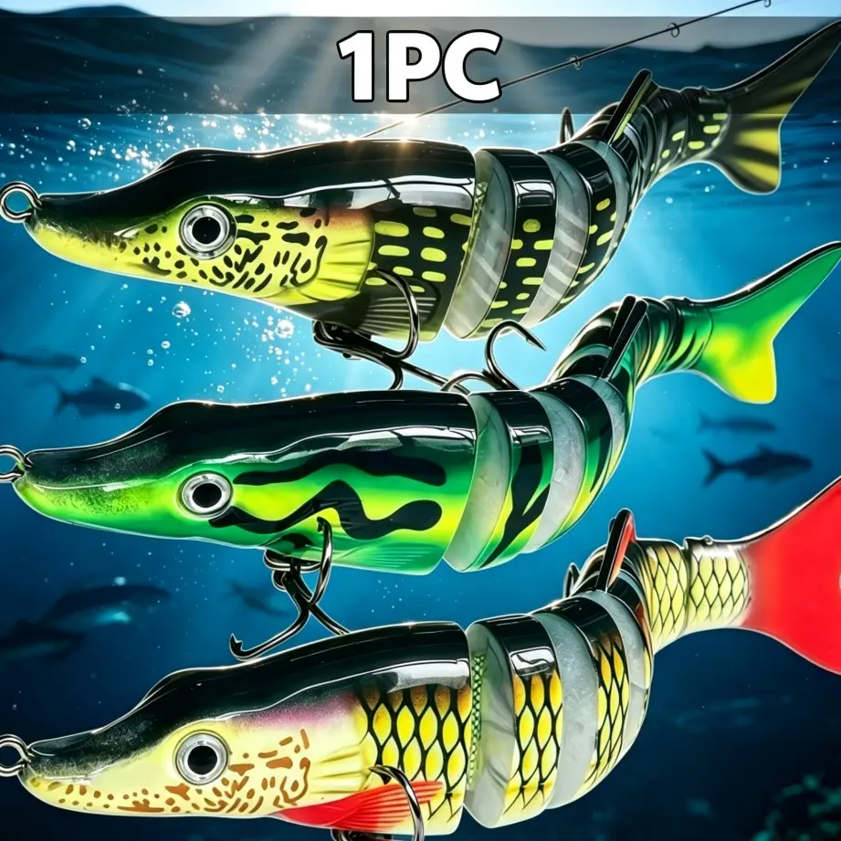 Large Fishing Lure, Saltwater Lure, Outdoor Fishing Supplies, Multi-Section Fish Bait, Ideal for Big Game Fishing, Perfect for Sea Fishing Adventures