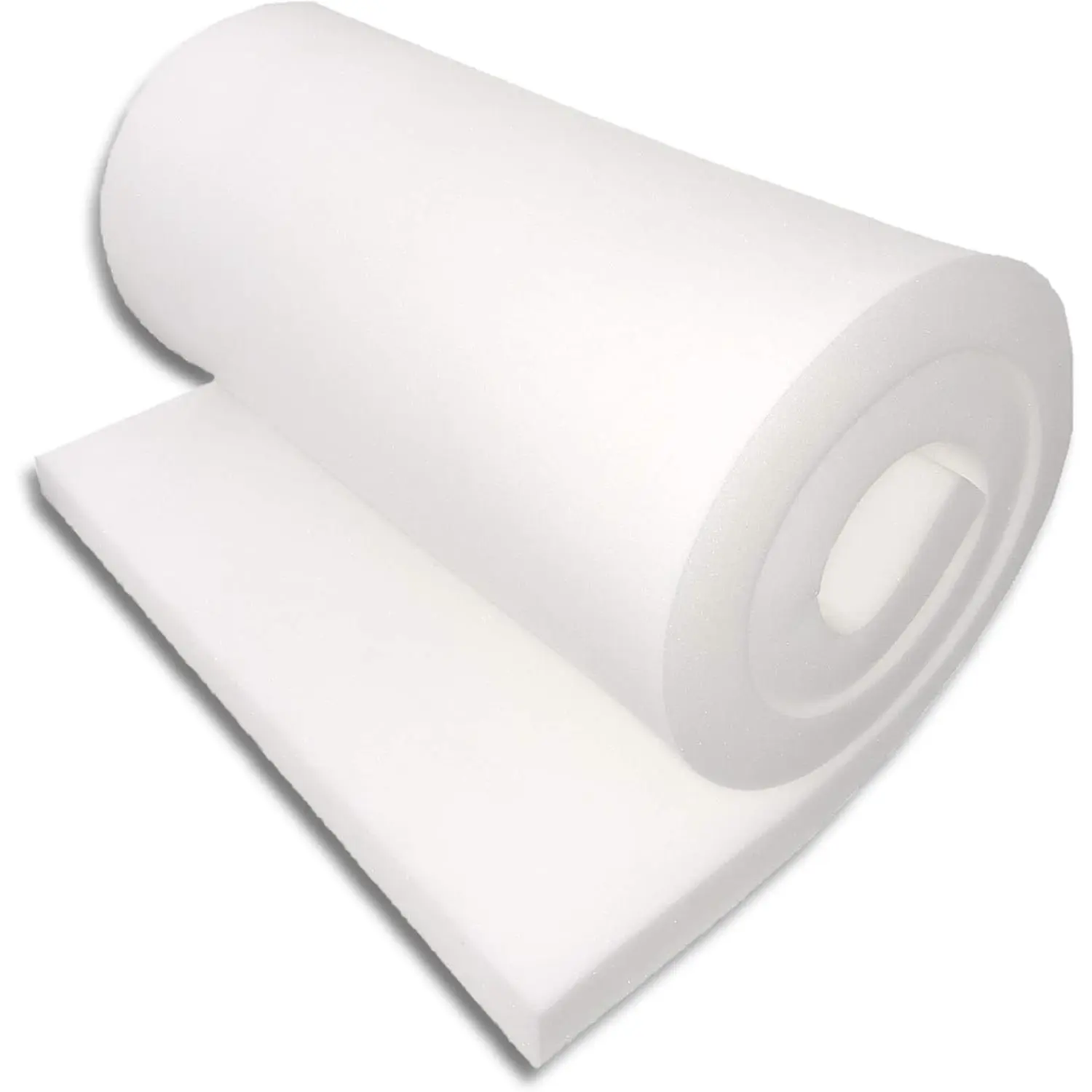 Upholstery Foam Cushion High Density 2 Height x 24 Width x 84 Length Made in USA, White