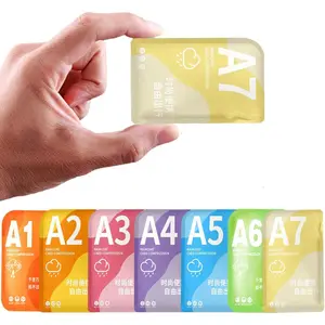 Disposable Rain Poncho Emergency Ponchos Rain Coat for Adults Women Men Compact Size 7 Packs 7 Color with HoodGift.