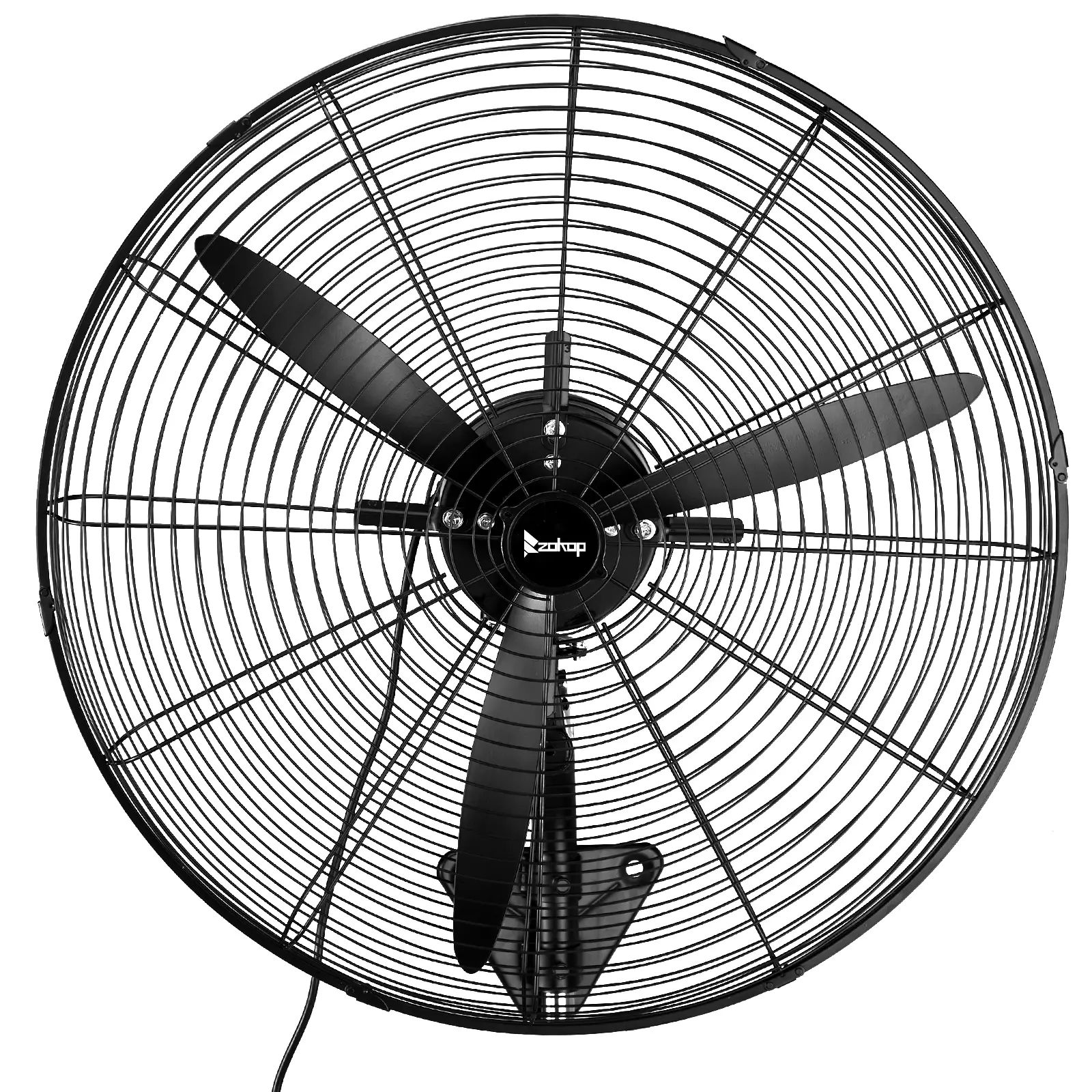 20 In High Velocity Wall Mount Metal Fan with Oscillating, Tilt Control, 4-Speed Industrial BLDC Copper Motor, Max 4963 CFM Airflow for Garage, Workshop