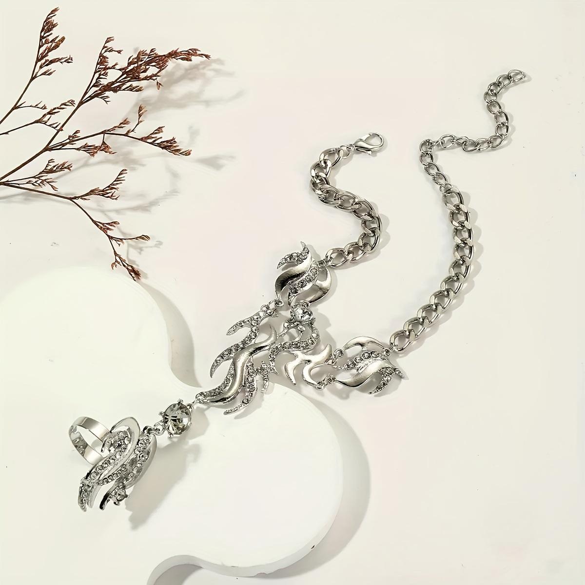 Women Bohemian Hand Back Chain With Finger Connector Fashion European American Design Versatile Hand Jewelry For Daily And Party Wear