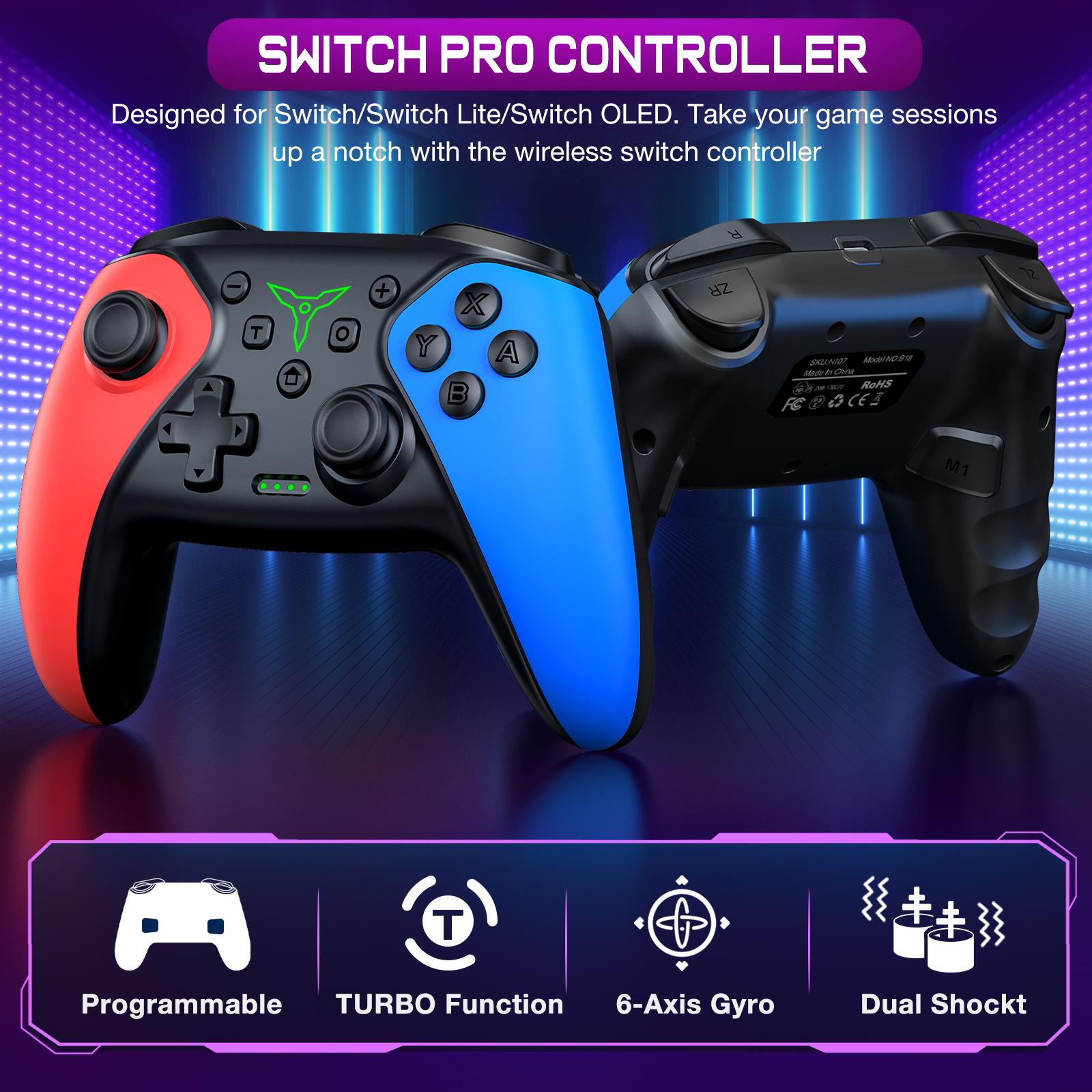 Switch 2 Controller for Switch 2/Switch/Lite/OLED/Android/iOS/PC, Wireless Pro Controller Work with Programmable,Vibration,TURBO & Wakeup