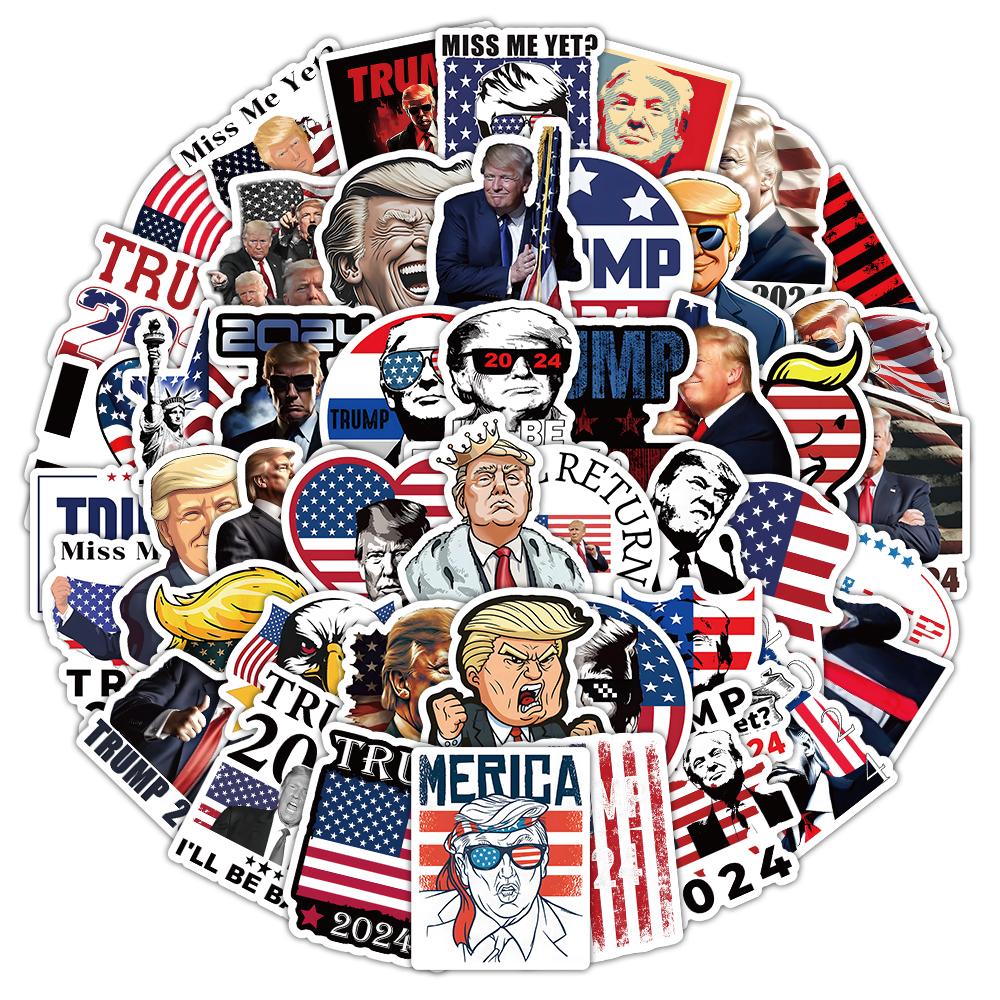 250 waterproof stickers, personality Trump, mobile phone cup luggage decoration stickers