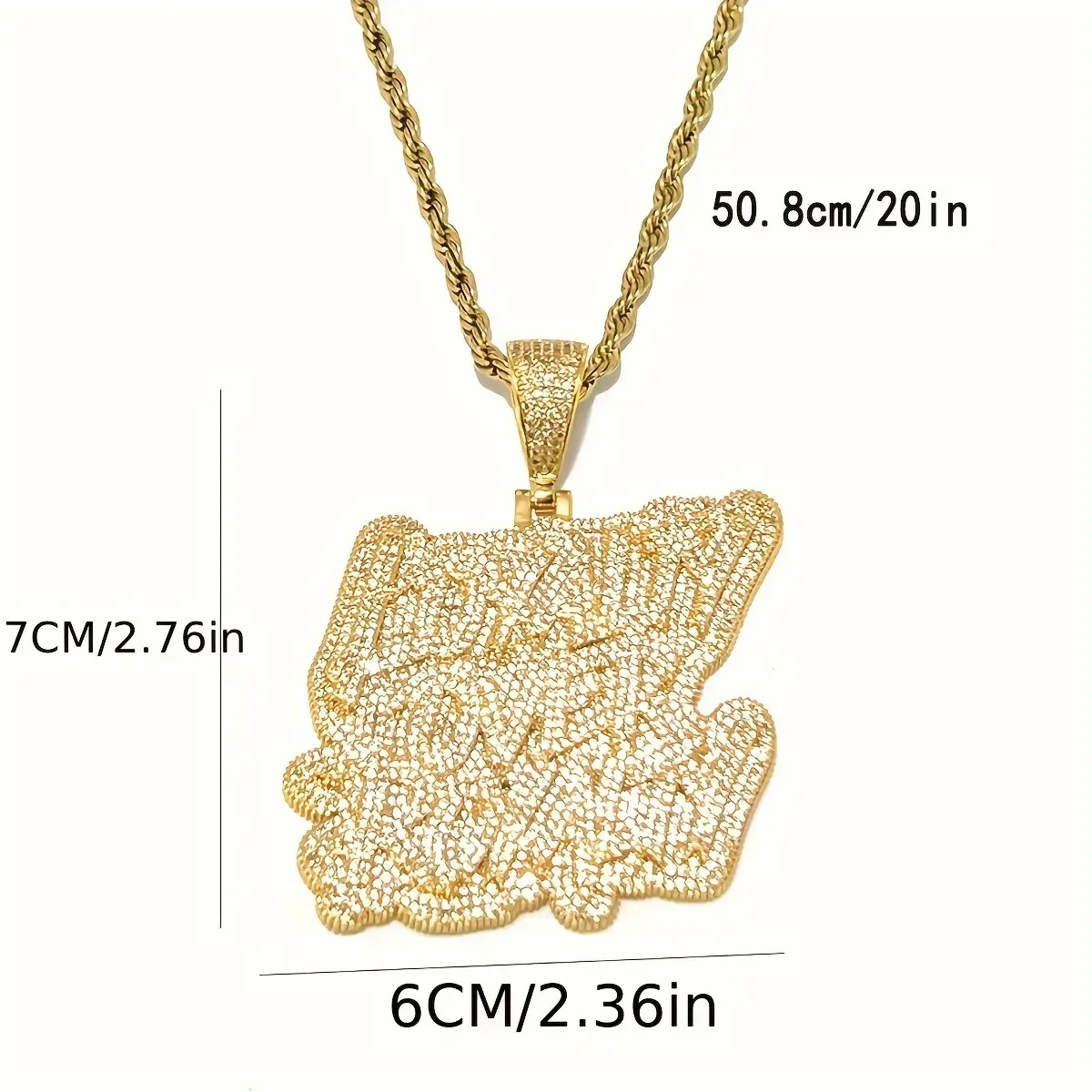 Bubble Letter New Iced Out Bling CZ Loyalty Over Royalty Pendant Necklace Cubic Synthetic Synthetic Zircon ​ ​   Two Tone Color Charm Men Hiphop Jewelry