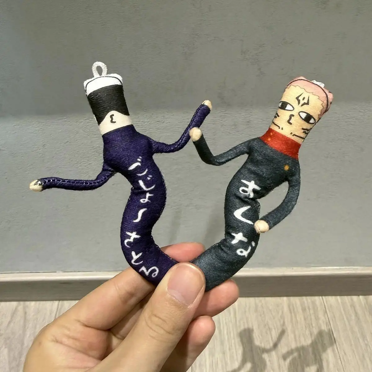 12.8cm Jujutsu Theme Iron Wire Frame Stuffed Doll - Gojo Satoru & Sukuna Plush Mouse Form, Small Pendant Keychain, Anime Room Decor Toy