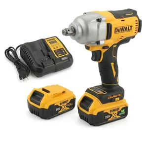 DEWALT DCF900 1/2" Heavy Duty Torque Brushless Cordless Impact Wrench, 20V Power Tool with Battery, Rechargeable Lithium Battery Pack, Hog Ring Anvil for Tire Change, Durability-Focused Design
