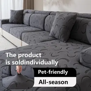 Plush Sofa Cover, Washable Sofa Slipcover, Reusable Anti-Slip Washable Pet-Friendly Elastic Fabric, Single/double/triple/four-Seat/l-Shaped/sofa Backrest Covers, Sofa Couch Covers, Sofa Couch Protector