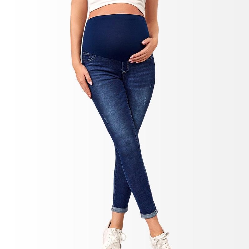 Women's Maternity Jeans Over Belly Skinny Denim Jeggings Comfy Stretch Pregnancy Pants