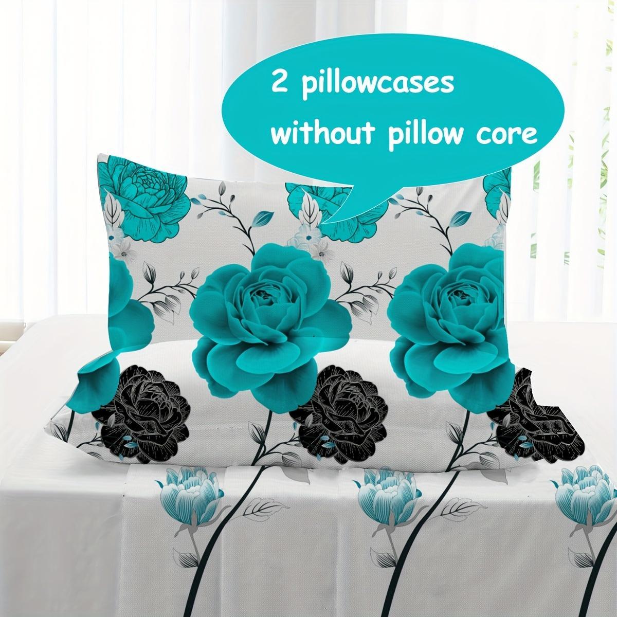 Floral Pattern Bedding Set, 1 Count Bedspread & 1 Count Fitted Sheet & Pillowcase without Filler, Soft Comfortable Bedding Set for Home Bedroom, Comfy Bed Sets, Bed Sheets Set