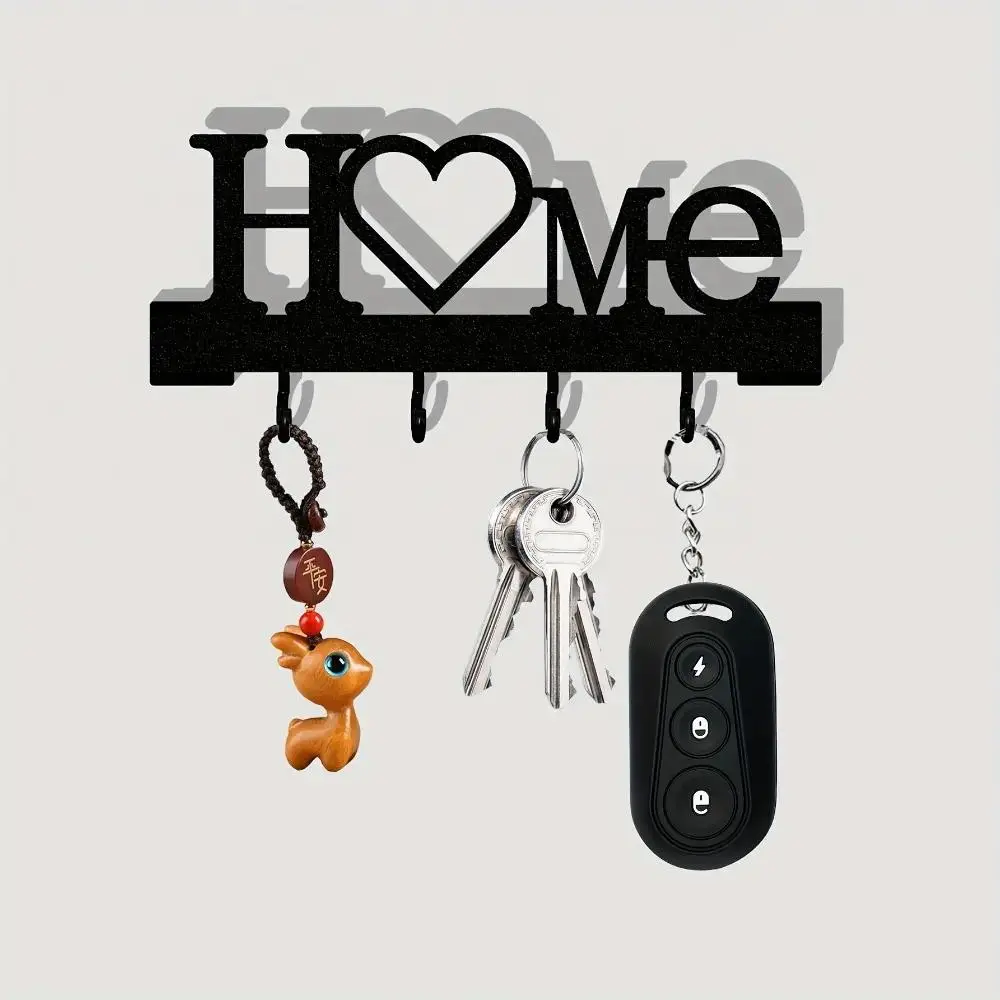 1 Count Fashion Metal Key Holder, Wall-Mounted Home Organizer Hook, No-Drill Key Rack for Living Room, Stylish Hook for Keys and Accessories, Key Hooks, Home Storage Hook, Decor