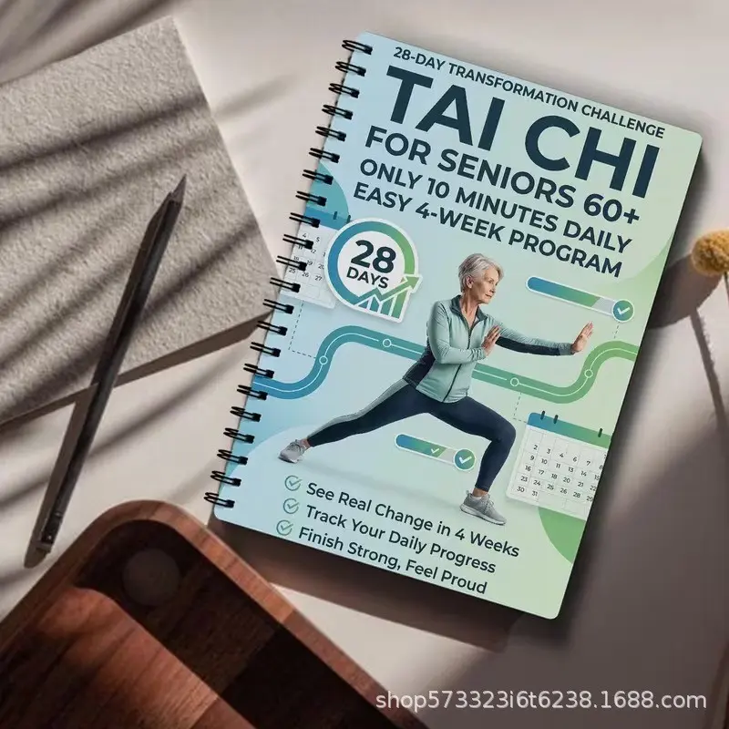 New 28 Transformation Challenge Weight Loss Plan Yoga Notebook, Coil Binding, Ideal for Seniors, Tai Chi Journal, Latest Edition, Practical & Durable Design