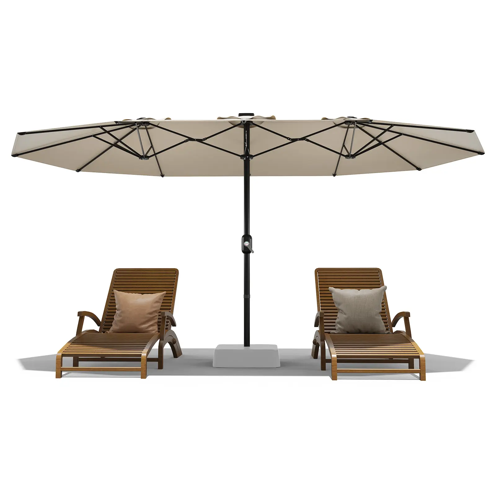 Extra Large 13FT Double-Sided Patio Umbrella – Rectangular Outdoor Market Parasol with UV Protection, Waterproof & Wind Resistant Canopy, Heavy-Duty Frame, Easy Crank Lift – Ideal for Backyard, Garden, Poolside, Lawn