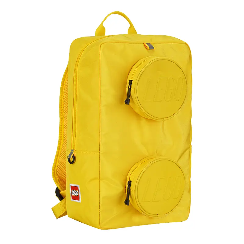LEGO 20204-0024 Casual Water-Resistant Polyester Backpack for Men and Women, Unisex Style, Yellow