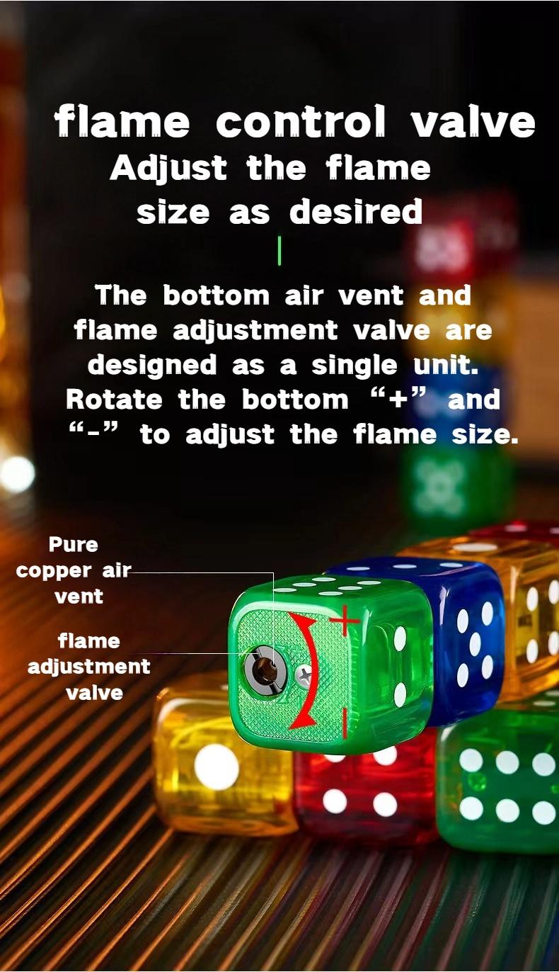 Windproof Liquid Gas Lighter - Refillable Windproof Lighter with Grip, Durable Plastic Construction, & Refillable - Ideal Christmas Gifts for Men & Women, Camping, BBQ, Emergency Use - Compatible