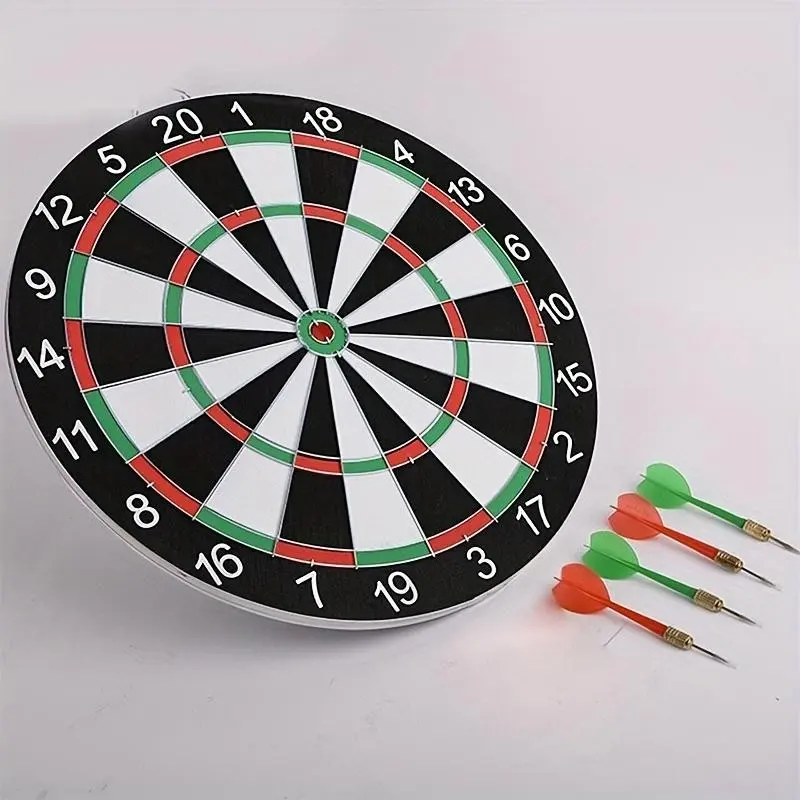 Dual-Sided Dartboard with Multiple Grid Sizes, Lightweight and Portable, Ideal for Home and Outdoor Entertainment, Includes Darts, Darts Set, Darts Gear