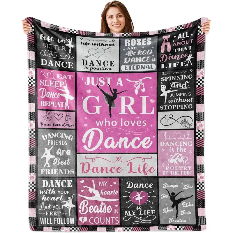 Dance Gifts, Dance Recital Gifts for Lady Blanket 60"X 50" | Dance Gifts, Dance Competition Gifts, Dance Team Gifts, Dance Sister Gifts