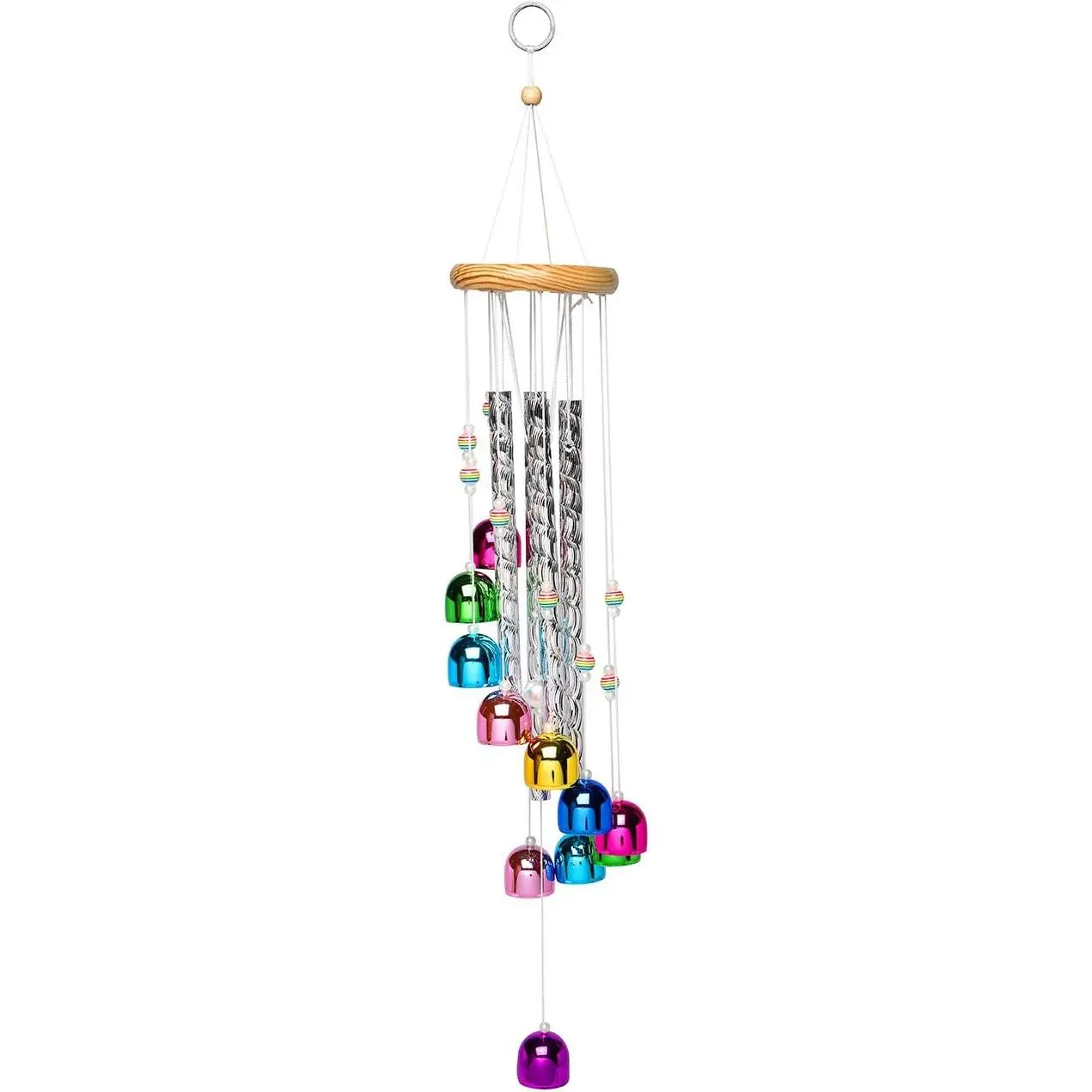 Colorful Wind Chimes for Outside with 4  Tubes Comes with 11 Bells for  Garden Yard Patio Decor