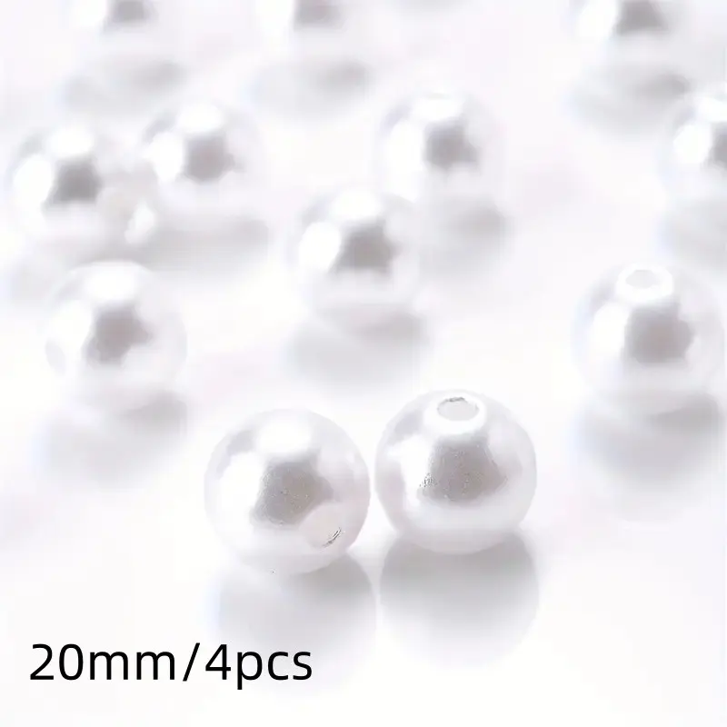 Abs Imitation Pearl Beads DIY Beading Accessories, Beading Supplies, Fake Pearls Double Hole Round Beads 3-20mm, Wedding Decorative Pearls, Decoration Beads, Free Delivery