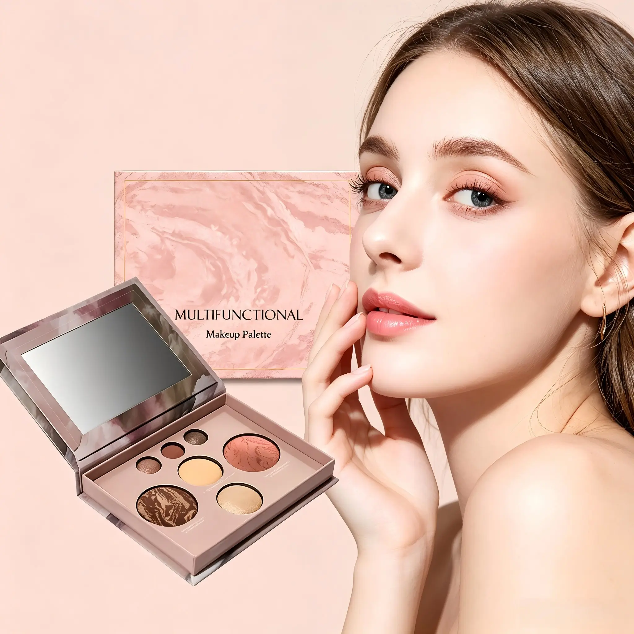 [NEW] All-in-One Makeup Palette, Makeup Eyeshadow, Complete Face & Eye Cosmetic Kit, Blendable Multi-Shade Design, Smooth Long Wearing Texture, Matte & Shimmer Neutral Tones, Beginner Friendly Makeup for Women, Portable Daily & Party Travel Makeup