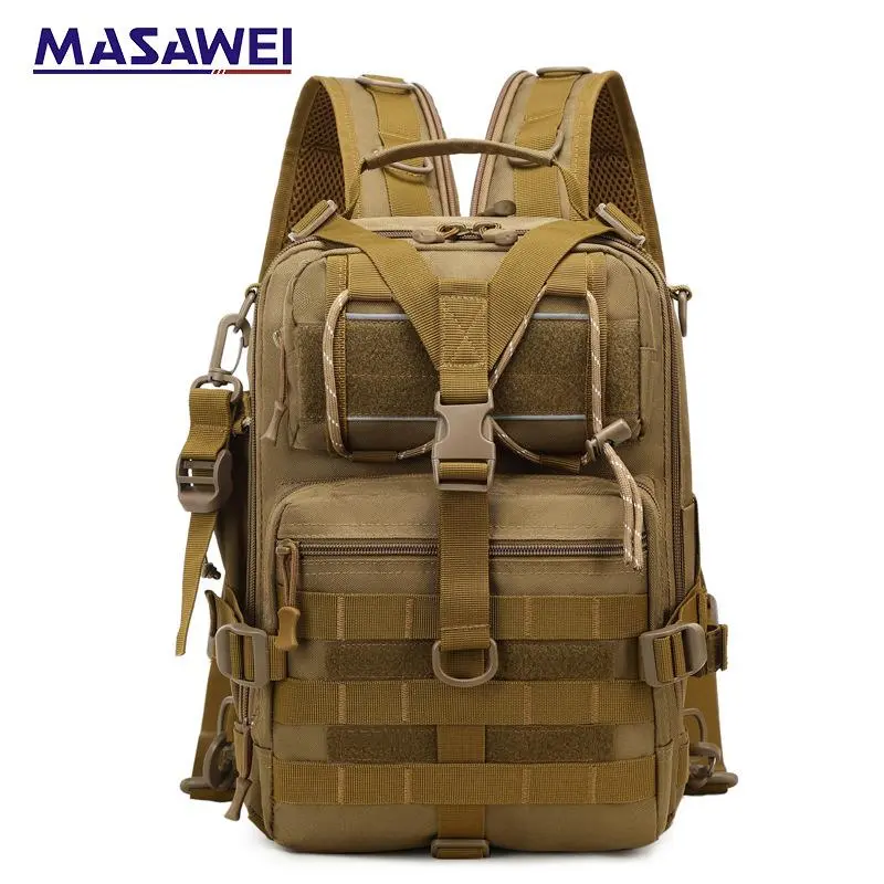 Large capacity tactical backpack multifunctional men's waterproof crossbody bag outdoor travel backpack, Zipper, Pocket, Edc, Unisex, Emergency Kits, Adventure Backpack, Expandable Travel Backpack