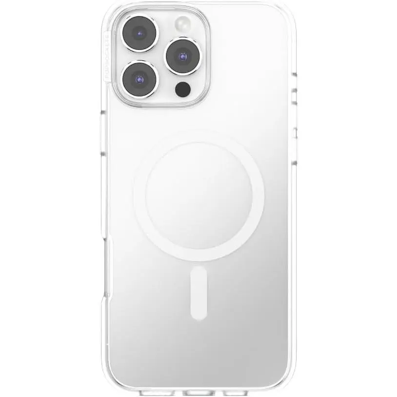 PopSockets iPhone 16 Pro Max Case Compatible with MagSafe, Phone Case for iPhone 16 Pro Max, Wireless Charging Compatible, Case Only - Clear