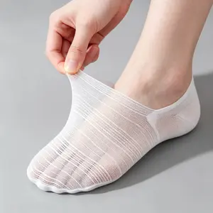 Men and Women Girls Invisible Ice Silk Breathable no show socks Ultra Low Cut shoe liners Socks with Non-Slip