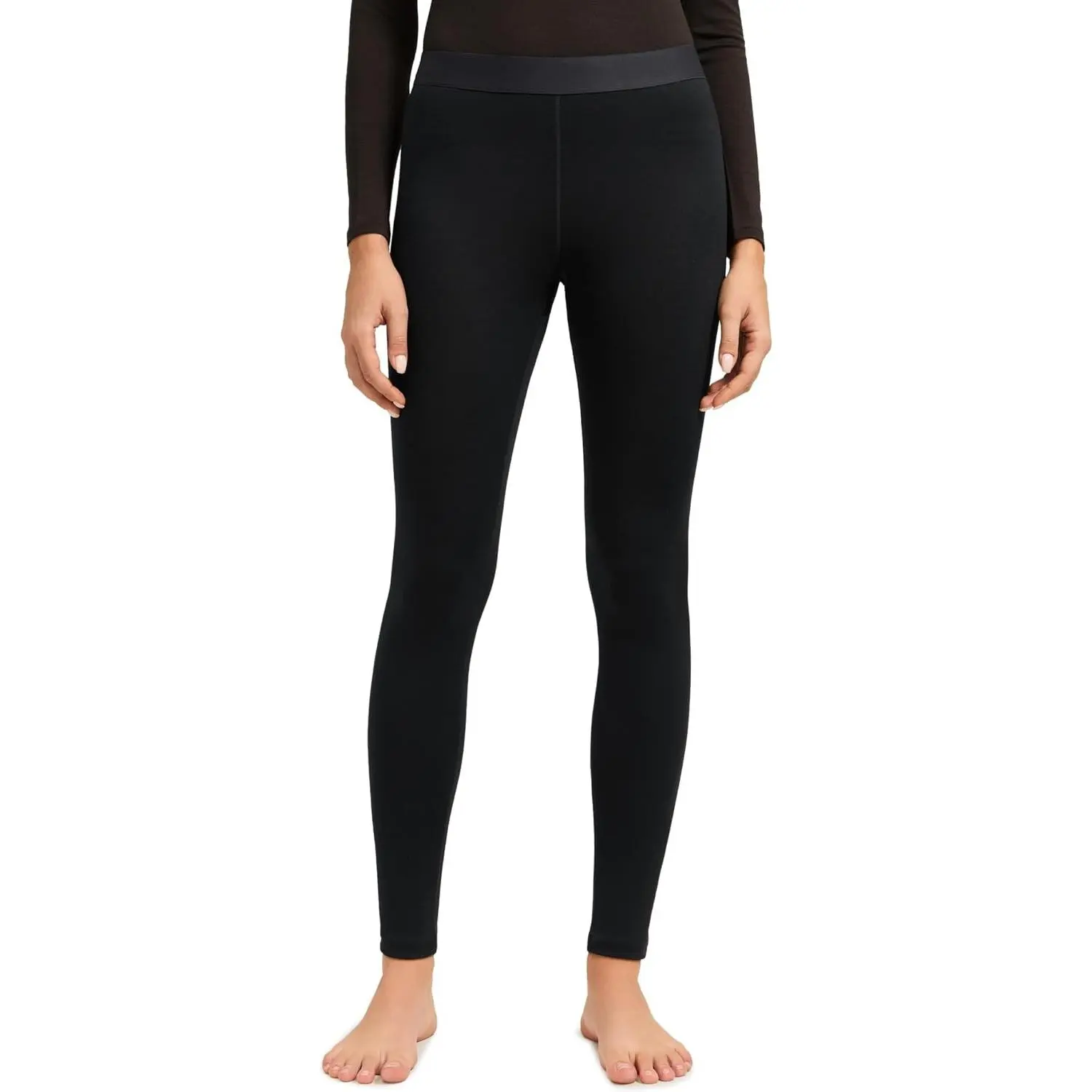 Women's 190 Merino Wool Slim Fit Base Layer Leggings - Lady's Outdoor Hiking Thermal Underwear Tights, Full Length, Comfy Breathable Fabric