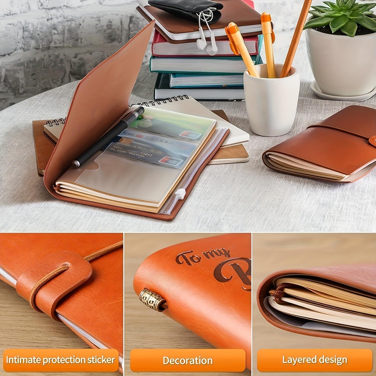 1pc A gift from the husband to his wife, an artificial leather diary for his wife, 140 pages, a diary that his wife can fill in for writing, a wedding Christmas gift for the anniversary of the couple, a romantic gift for her