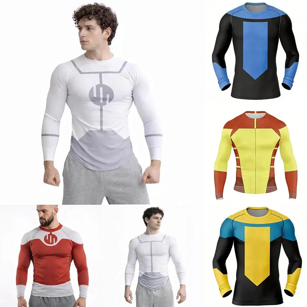 Invincible Cosplay Rash Guard Diving T Shirt BJJ RashGuard Long Short Sleeve MMA Clothing Men Women Viltrumite Gym Shirt Costume