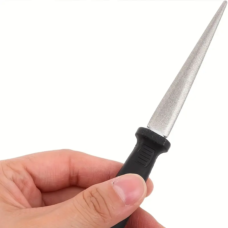 1 piece of high-quality double-sided diamond whetstone, flat curved dual-purpose whetstone, suitable for knives, scissors, gardening tools, outdoor camping, hunting, portable whetstone, durable sharpening tools