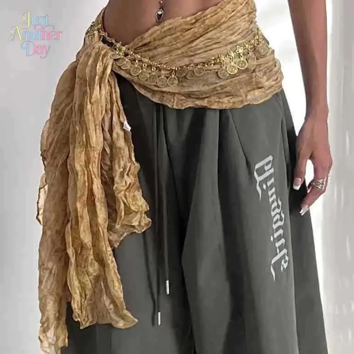 Women's Boho Coin Waist Scarf - PU Leather Statement Belt, Ethnic Retro Tassel Coin Chain Hip Wrap, Adjustable Lightweight Multi-Way Festival Wear Accessories for Women, Funky Unique Belly Dance Accessory