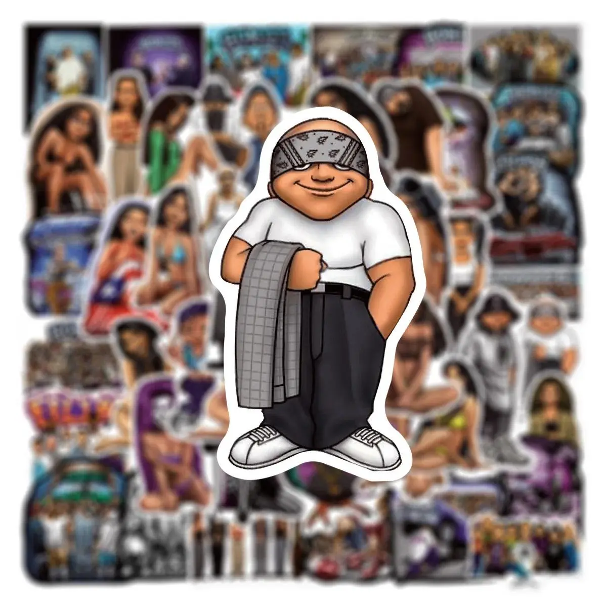 50Pcs Homies Stickers Homies Cholo Chicano Graffiti Sticker for DIY Luggage Laptop Skateboard Motorcycle Bicycle